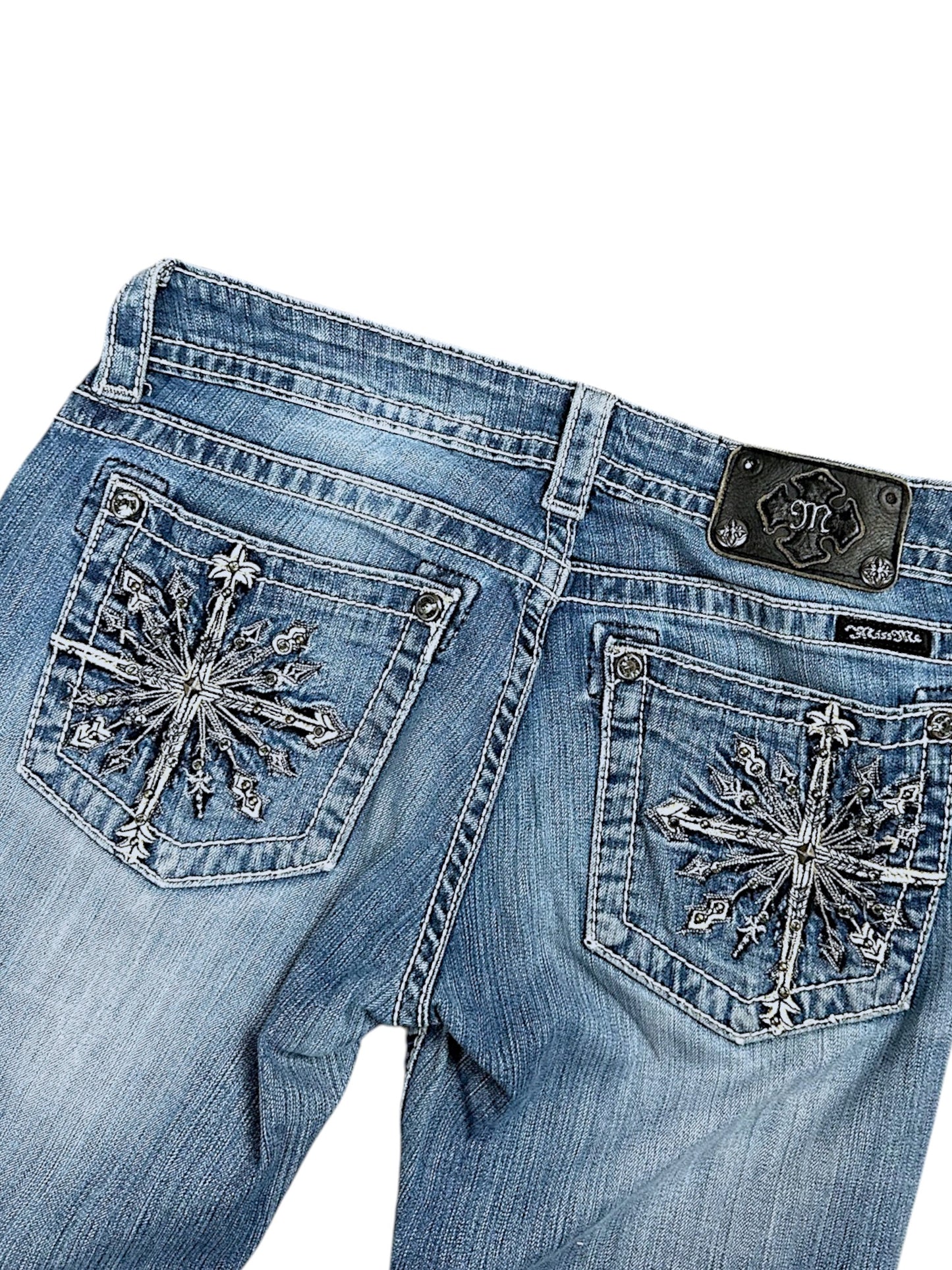 Vintage Miss Me y2k low waist Bootcut Damenjeans (L)