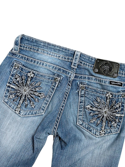 Vintage Miss Me y2k low waist Bootcut Damenjeans (L)