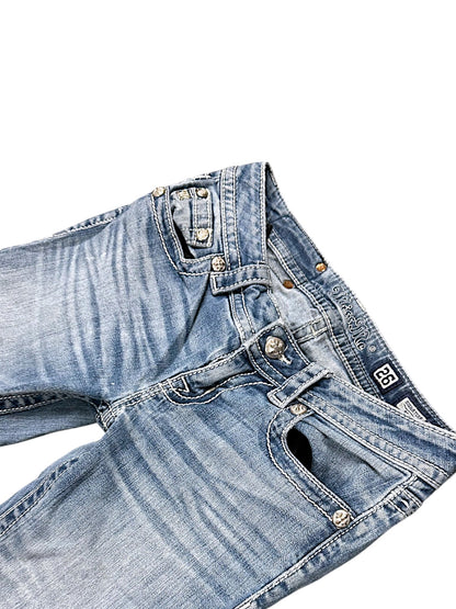 Vintage Miss Me Y2K Low Waist Bootcut Damenjeans (S)