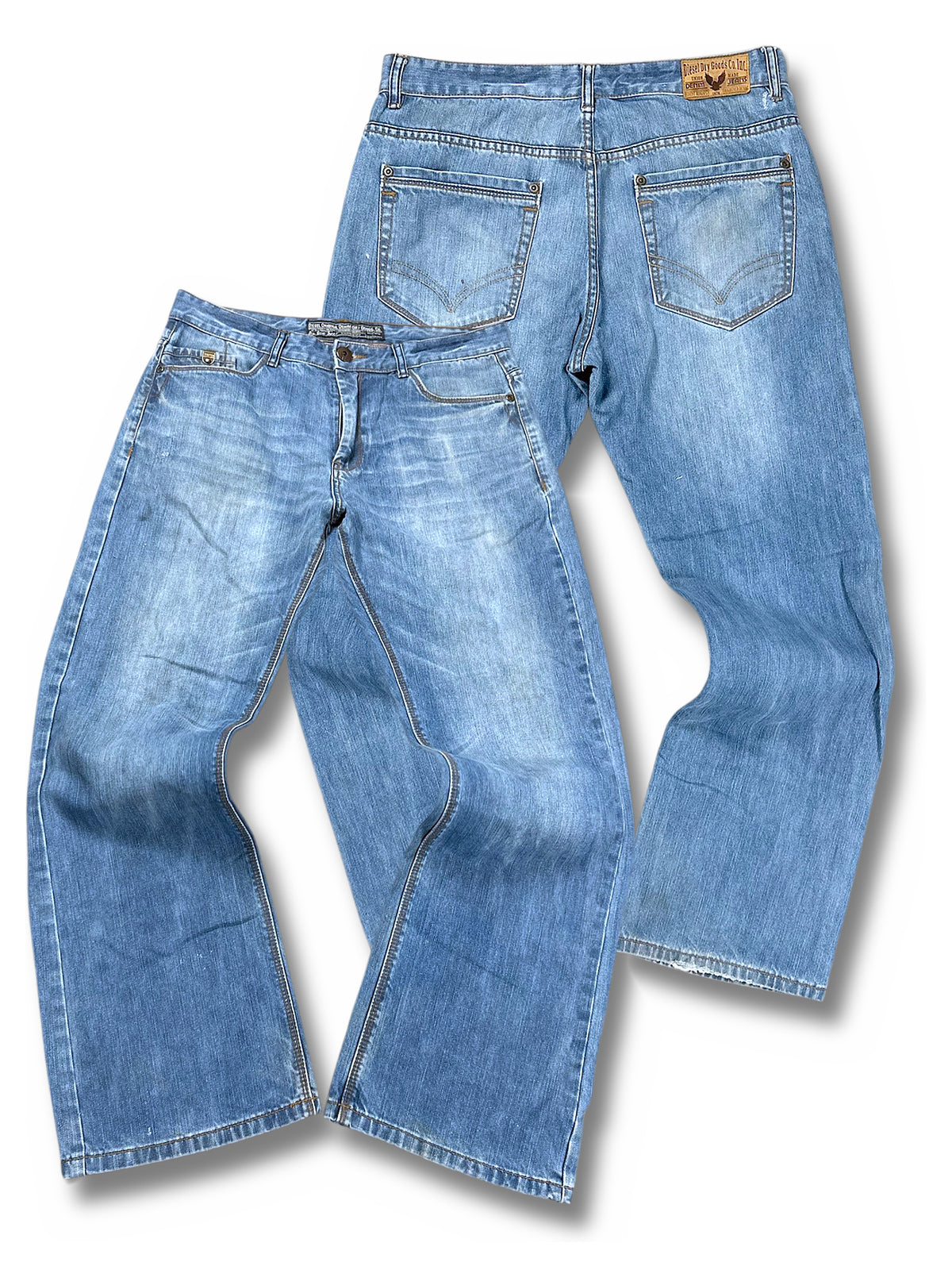 Vintage Diesel Flared Jeans (M) – Vorder- und Rückansicht