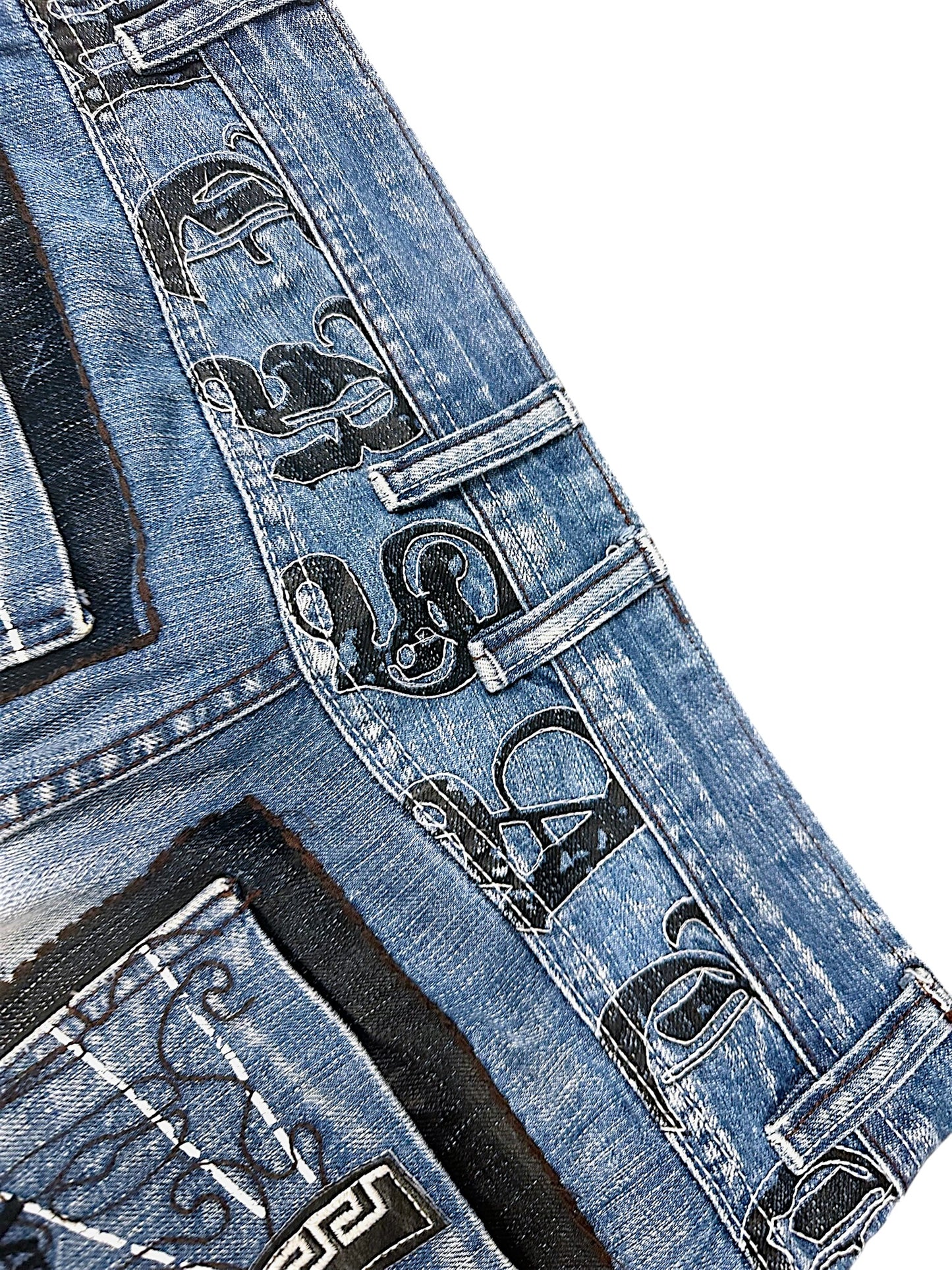 Vintage Versace Y2K Flared Baggy Jeans (L)