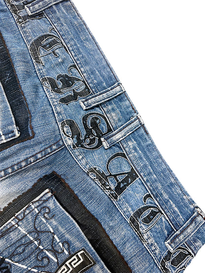 Vintage Versace Y2K Flared Baggy Jeans (L)