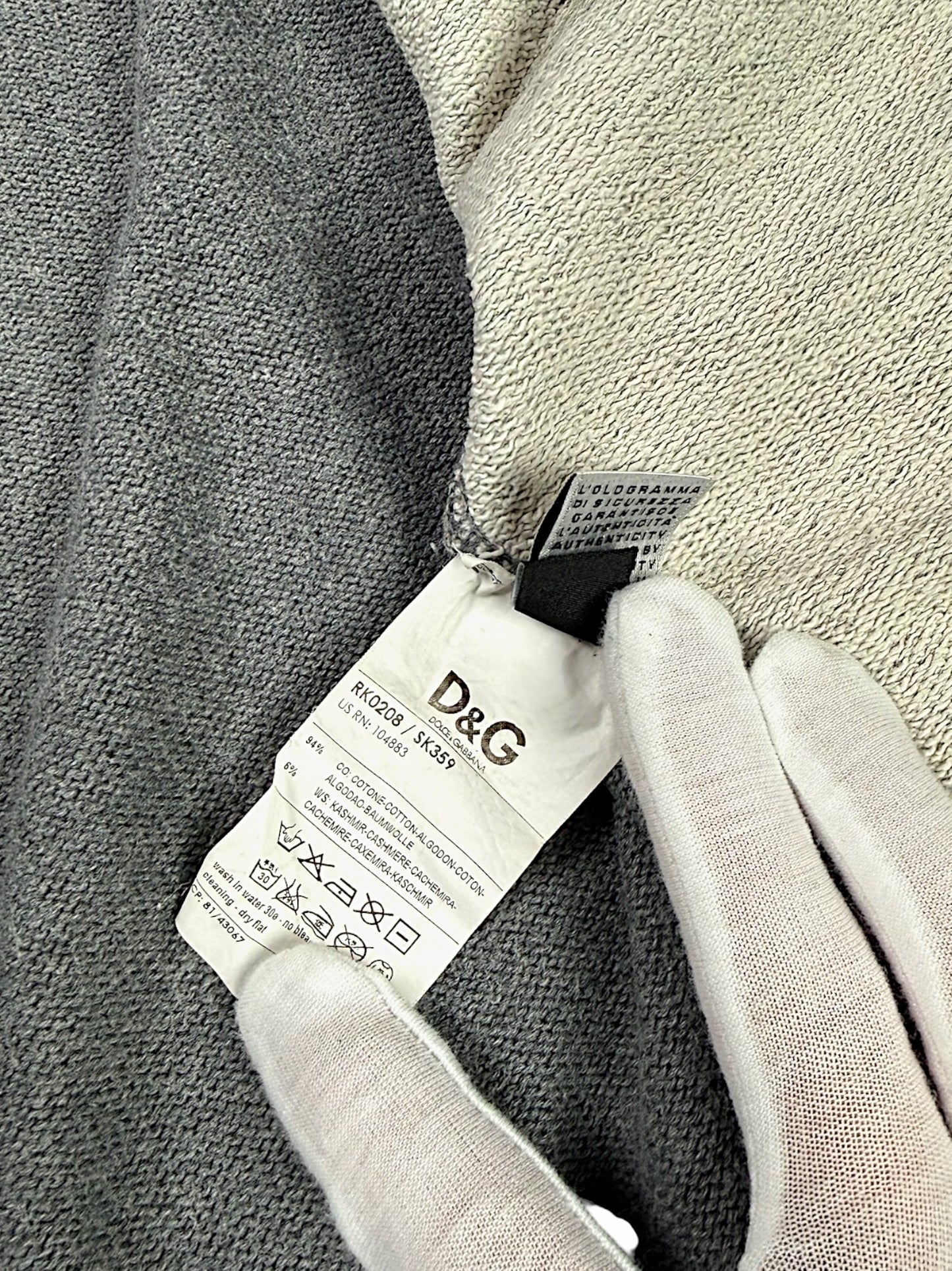 Vintage Y2K Dolce & Gabbana Zip-Pullover (M)