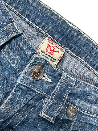 Vintage True Religion Y2K Low Waist Flared Damenjeans (L)
