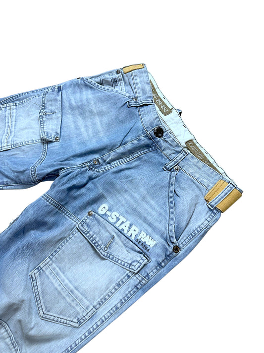 Vintage G-Star Y2K Baggy/Flared Jeans (M) – Detailaufnahme 1
