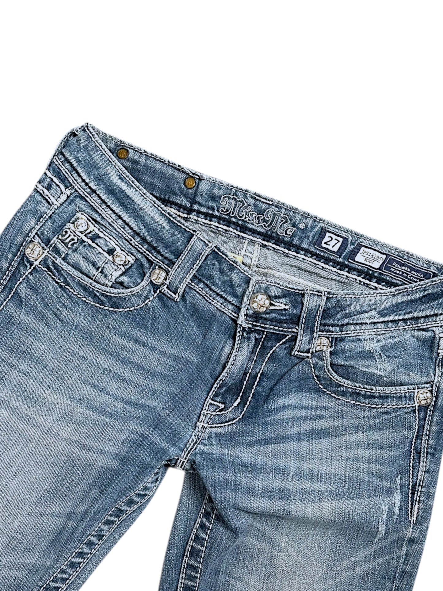 Vintage Miss Me y2k low waist Bootcut Damenjeans (S)