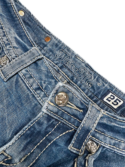 Vintage Miss Me Y2K Low Waist Bootcut Damenjeans (S)