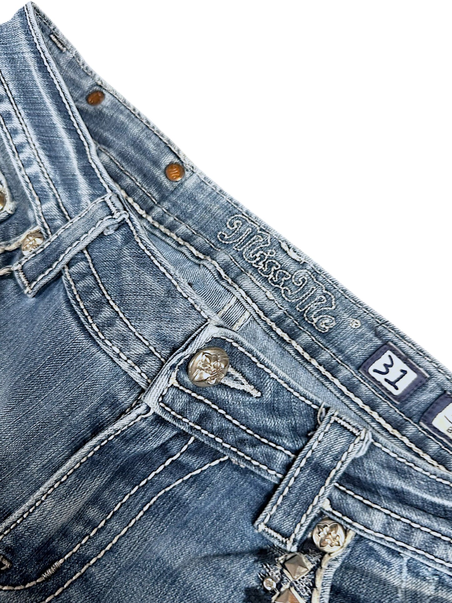 Vintage Miss Me Y2K Low Waist Bootcut / Flared Damenjeans (L)