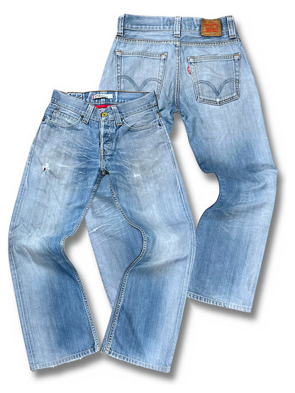 Vintage Levis Y2K Flared Jeans „512 Bootcut“ (S) – Vorder- und Rückansicht