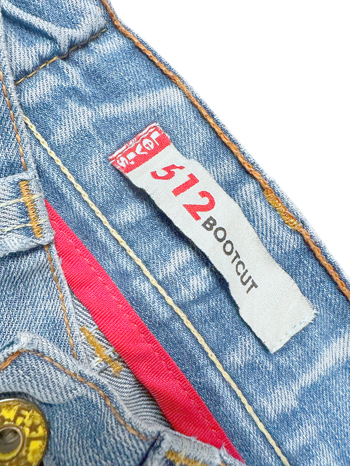 Vintage Levis Y2K Flared Jeans „512 Bootcut“ (S) – Detailaufnahme 2