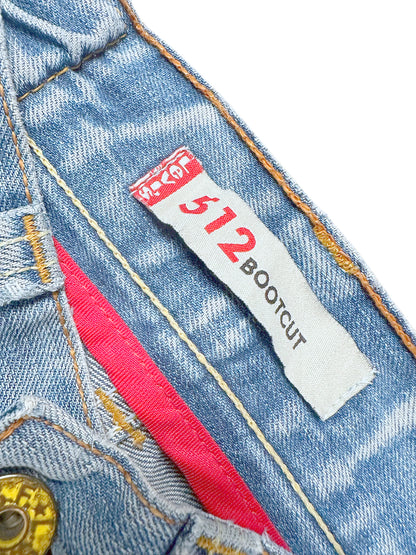 Vintage Levis Y2K Flared Jeans „512 Bootcut“ (S) – Detailaufnahme 2