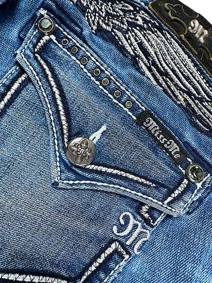 Vintage Miss Me Y2K Low Waist Bootcut / Flared Damenjeans (S)