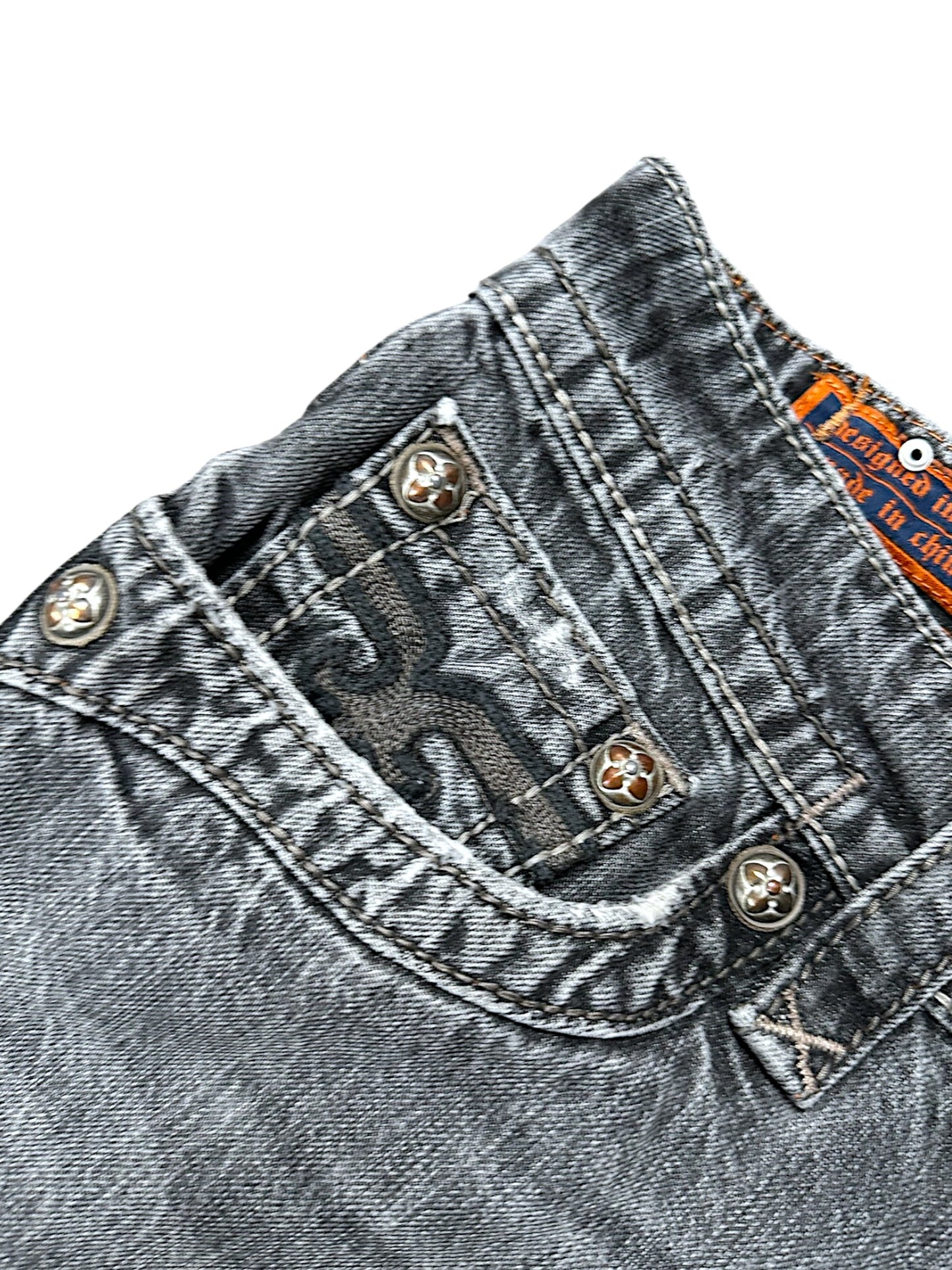 Vintage Rock Revival Y2K Baggy Jeans (M)