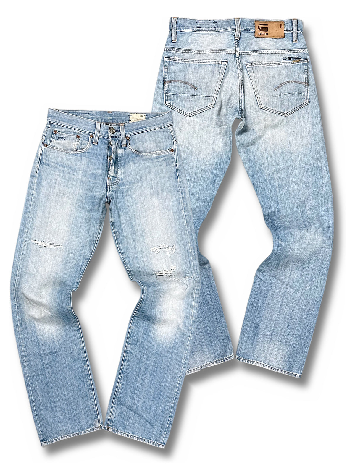 Vintage G-Star Y2K Straight Leg Jeans (M) – Vorder- und Rückansicht