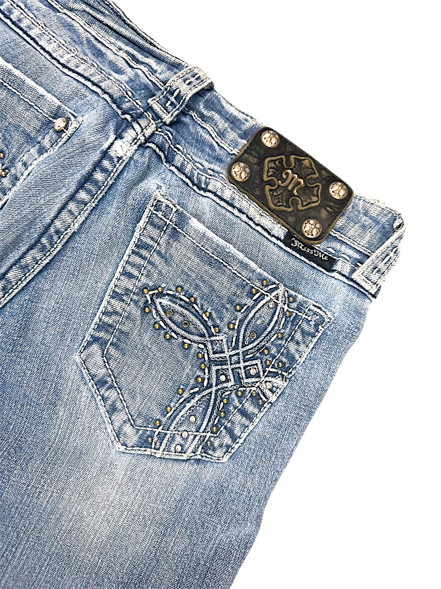 Vintage Miss Me Y2K Low Waist Bootcut / Flared Damenjeans (S)