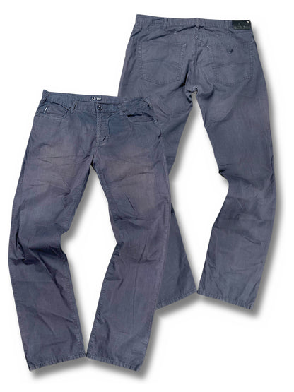Vintage Armani Straight Leg 5-Pocket Hose (XL) – Vorder- und Rückansicht