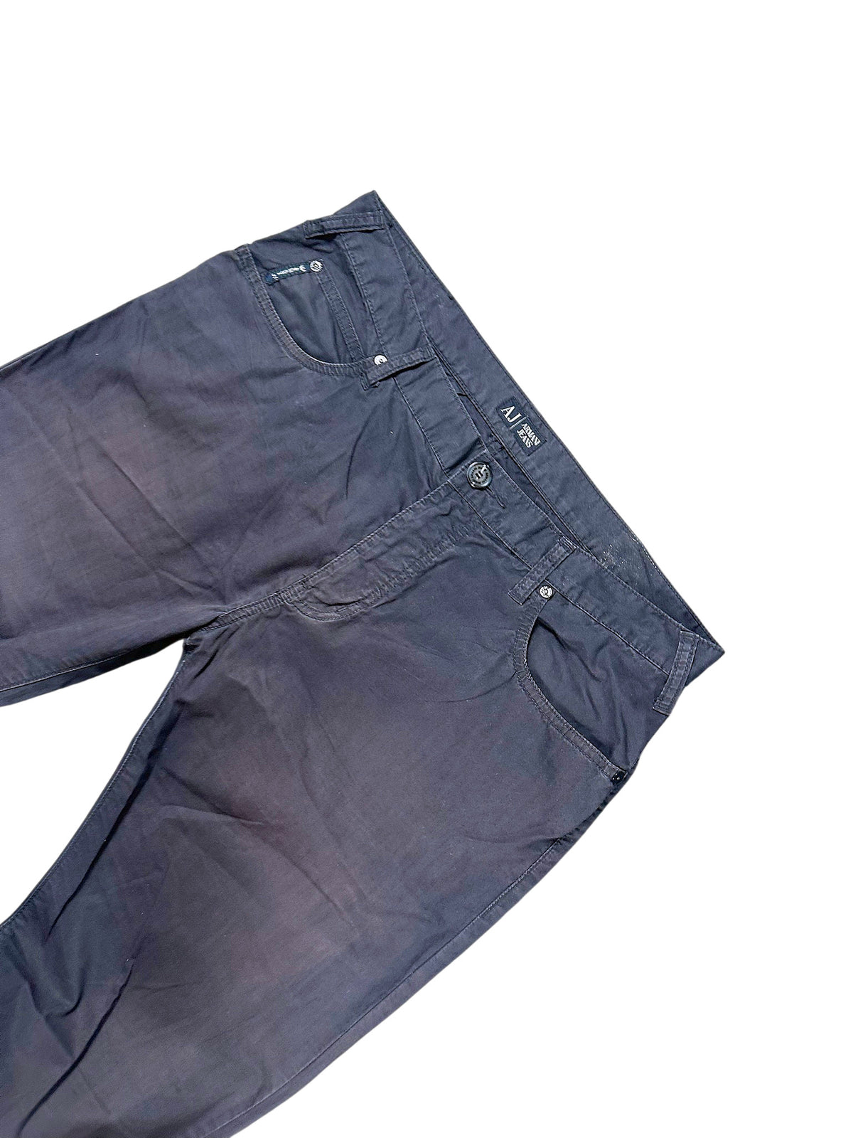 Vintage Armani Straight Leg 5-Pocket Hose (XL) – Detailaufnahme 1