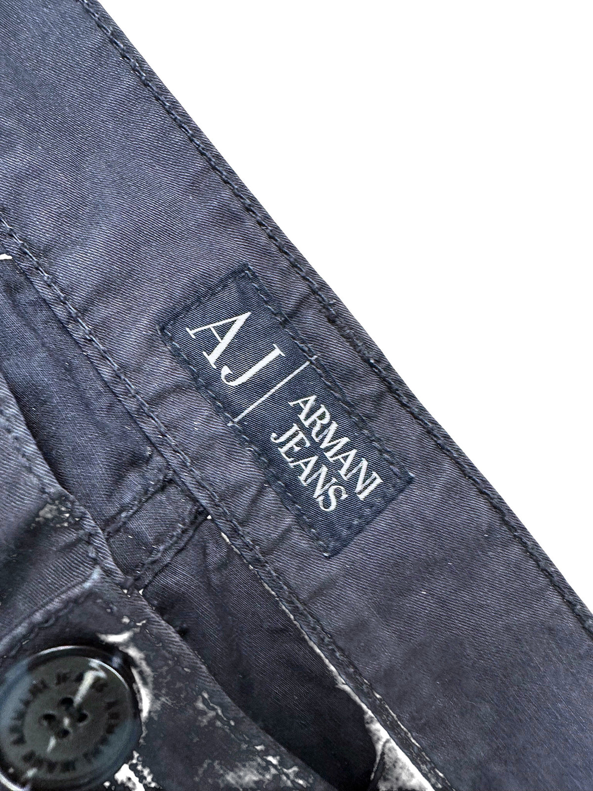 Vintage Armani Straight Leg 5-Pocket Hose (XL) – Detailaufnahme 2