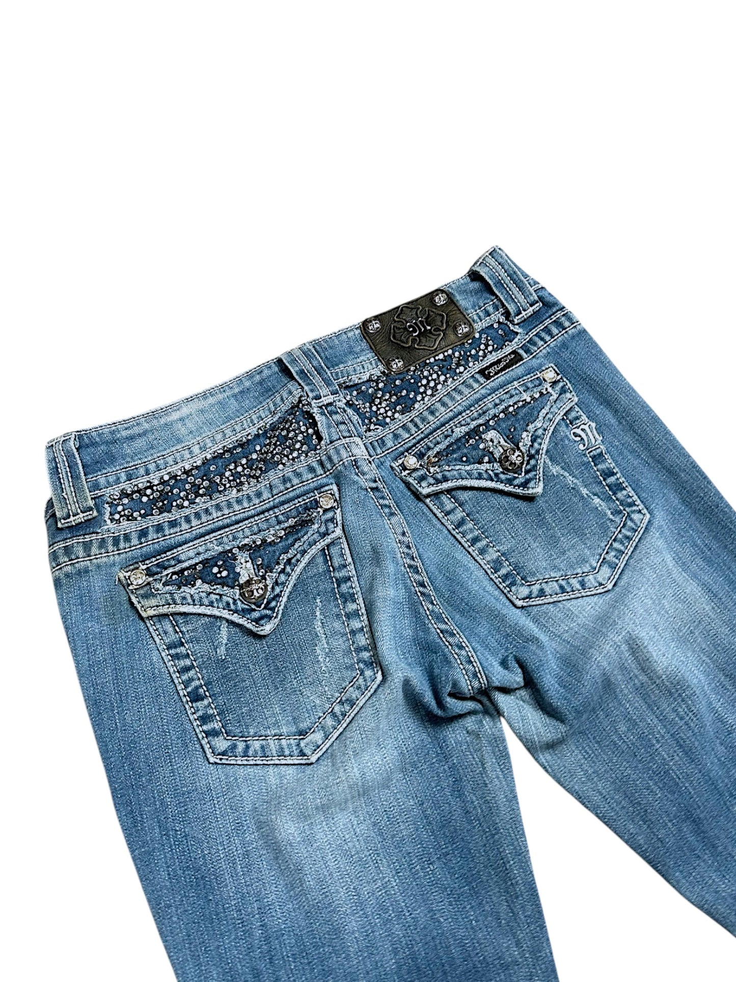 Vintage Miss Me Y2K Low Waist Bootcut / Flared Damenjeans (M)