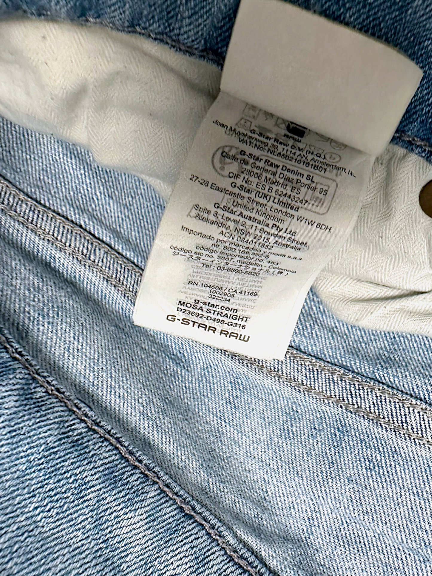 Vintage G-Star Y2K Straight Leg Jeans (M)