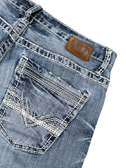 Vintage Embroidery Y2K Flared Jeans (M)