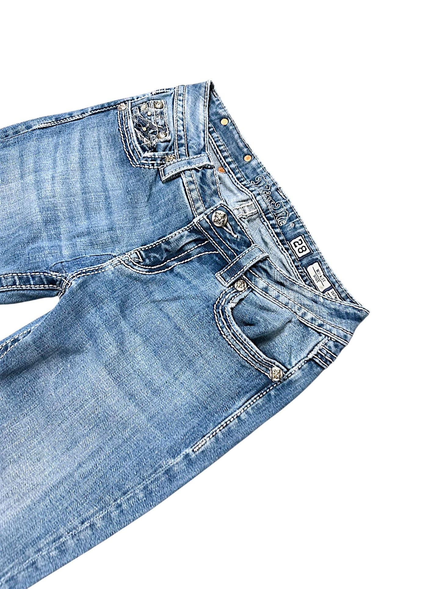 Vintage Miss Me Y2K Mid Rise Bootcut / Flared Damenjeans (L)