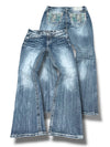 Vintage Miss Me Y2K lavtaljede bootcut / svajer damejeans (M)