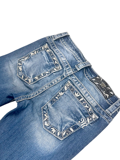 Vintage Miss Me Y2K Low Waist Bootcut Damenjeans (S)