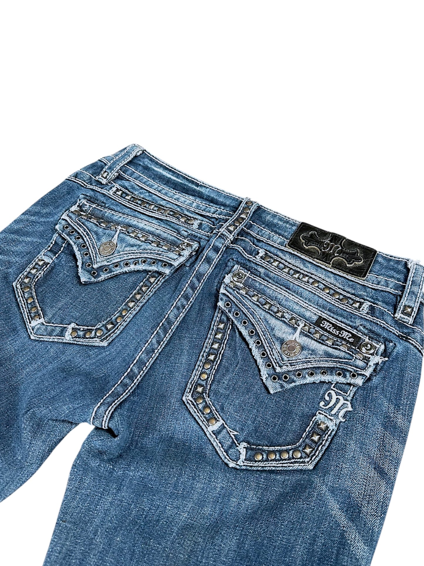 Vintage Miss Me Y2K Low Waist Bootcut / Flared Damenjeans (M)