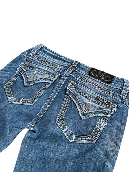 Vintage Miss Me Y2K Low Waist Bootcut / Flared Damenjeans (M)