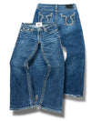 Vintage Embroidery Y2K Flared Jeans (S)