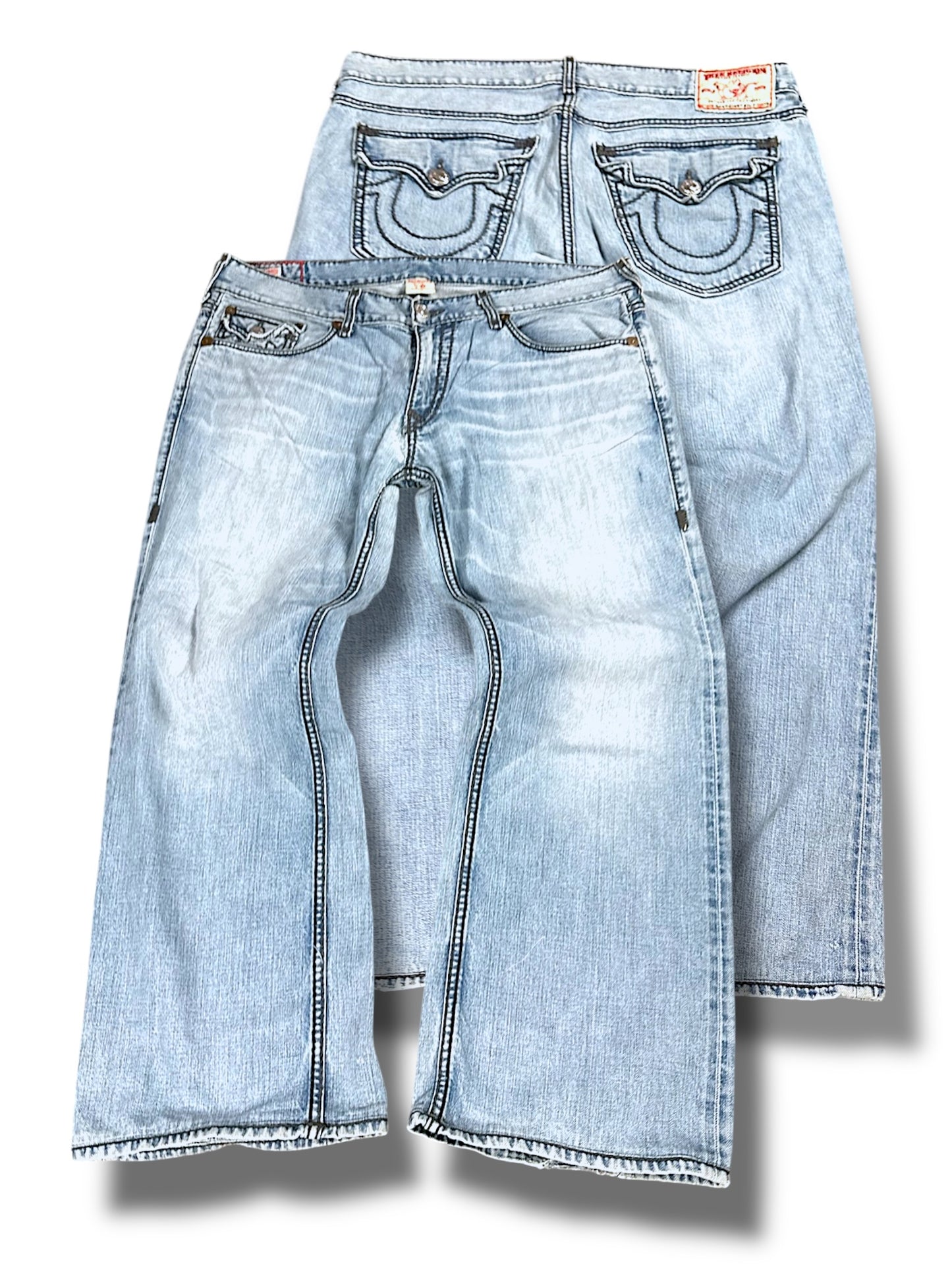 Vintage True Religion Y2K Baggy/Flared Jeans (M)