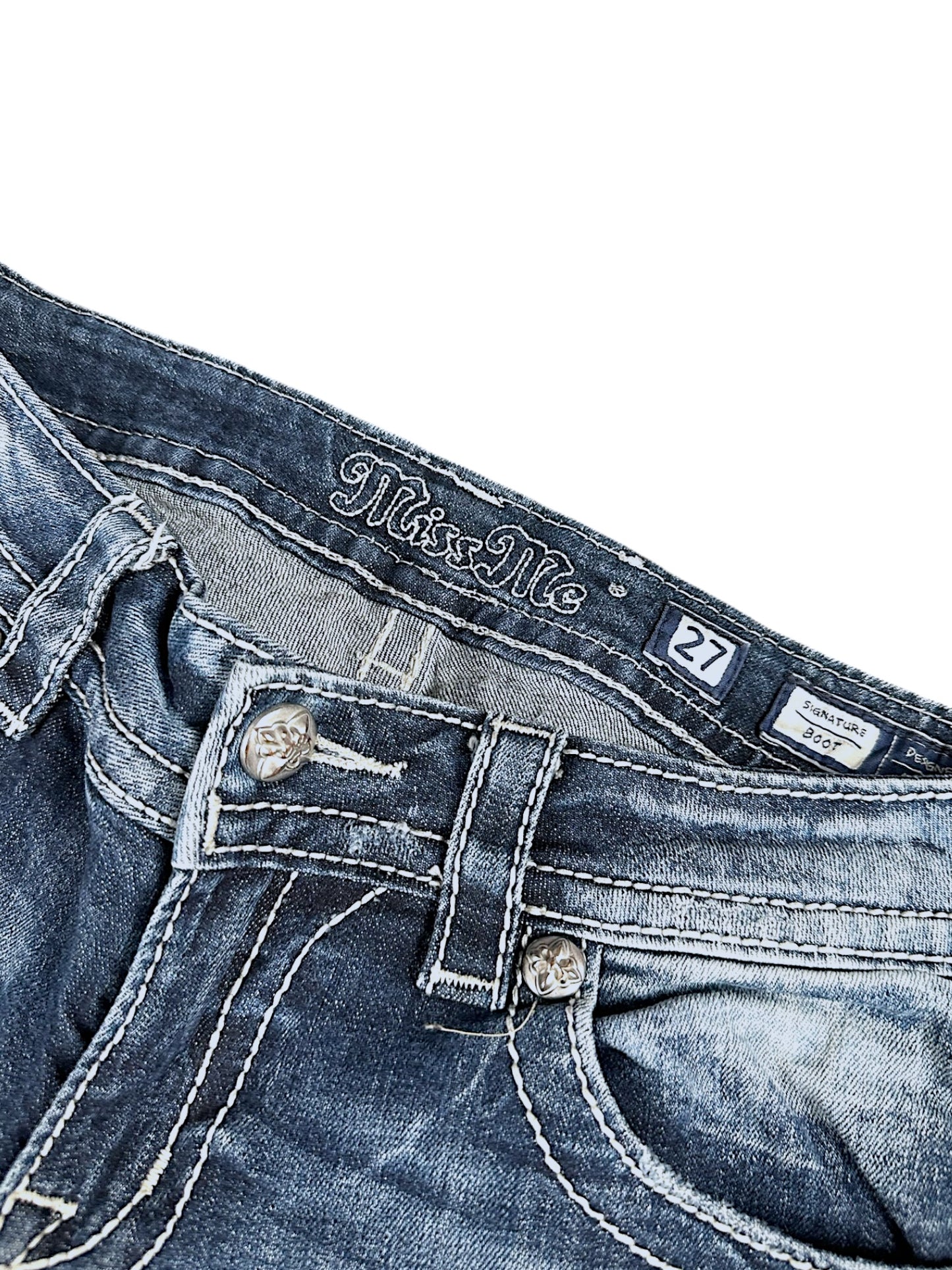 Vintage Miss Me Y2K Low Waist Bootcut / Flared Damenjeans (M)