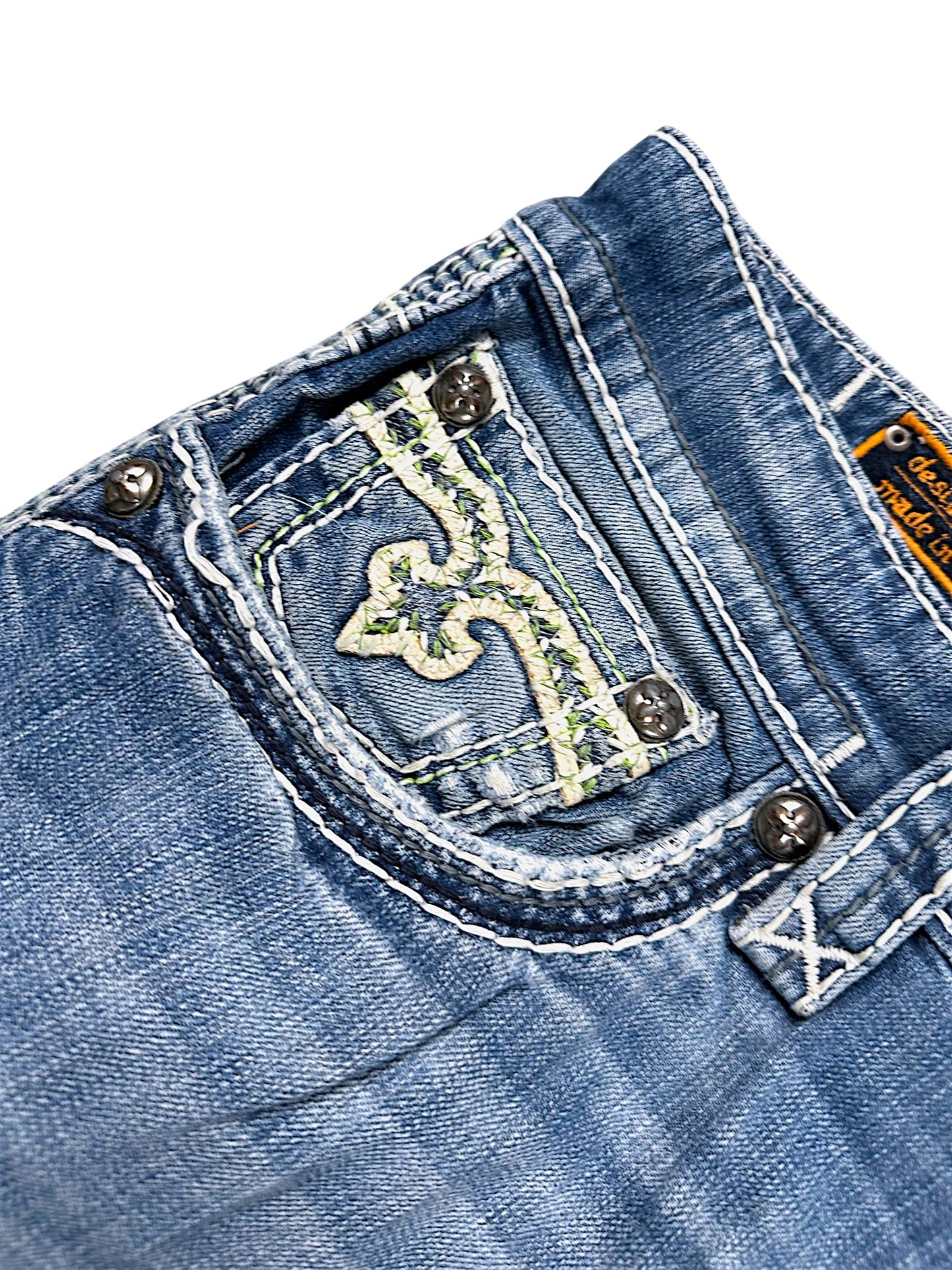 Vintage Rock Revival Y2K Baggy Jeans (L)