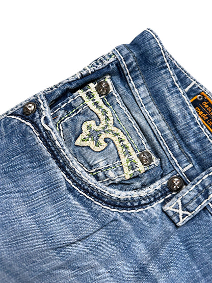 Vintage Rock Revival Y2K Baggy Jeans (L)
