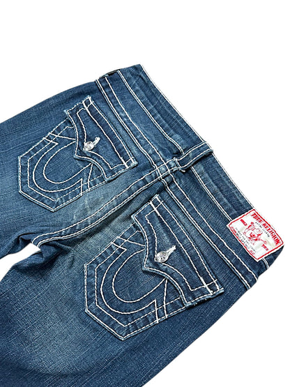 Vintage True Religion Y2K Low Waist Bootcut / Flared Damenjeans ( )