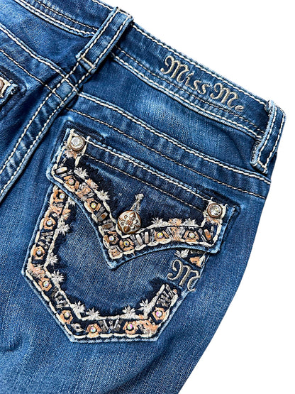 Vintage Miss Me Y2K Low Waist Bootcut Damenjeans (S)