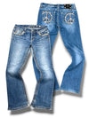 Vintage Miss Me Low Waist Y2K Bootcut / Flared Damenjeans (L)