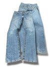 Vintage Y2K lavtaljede bootcut-jeans til kvinder (XL)
