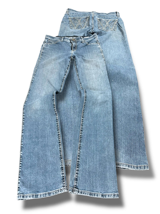 Vintage Y2K Low Waist Bootcut Damenjeans (XL)