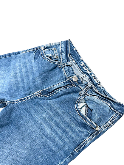Vintage Embroidery Y2K Bootcut Damenjeans (L)