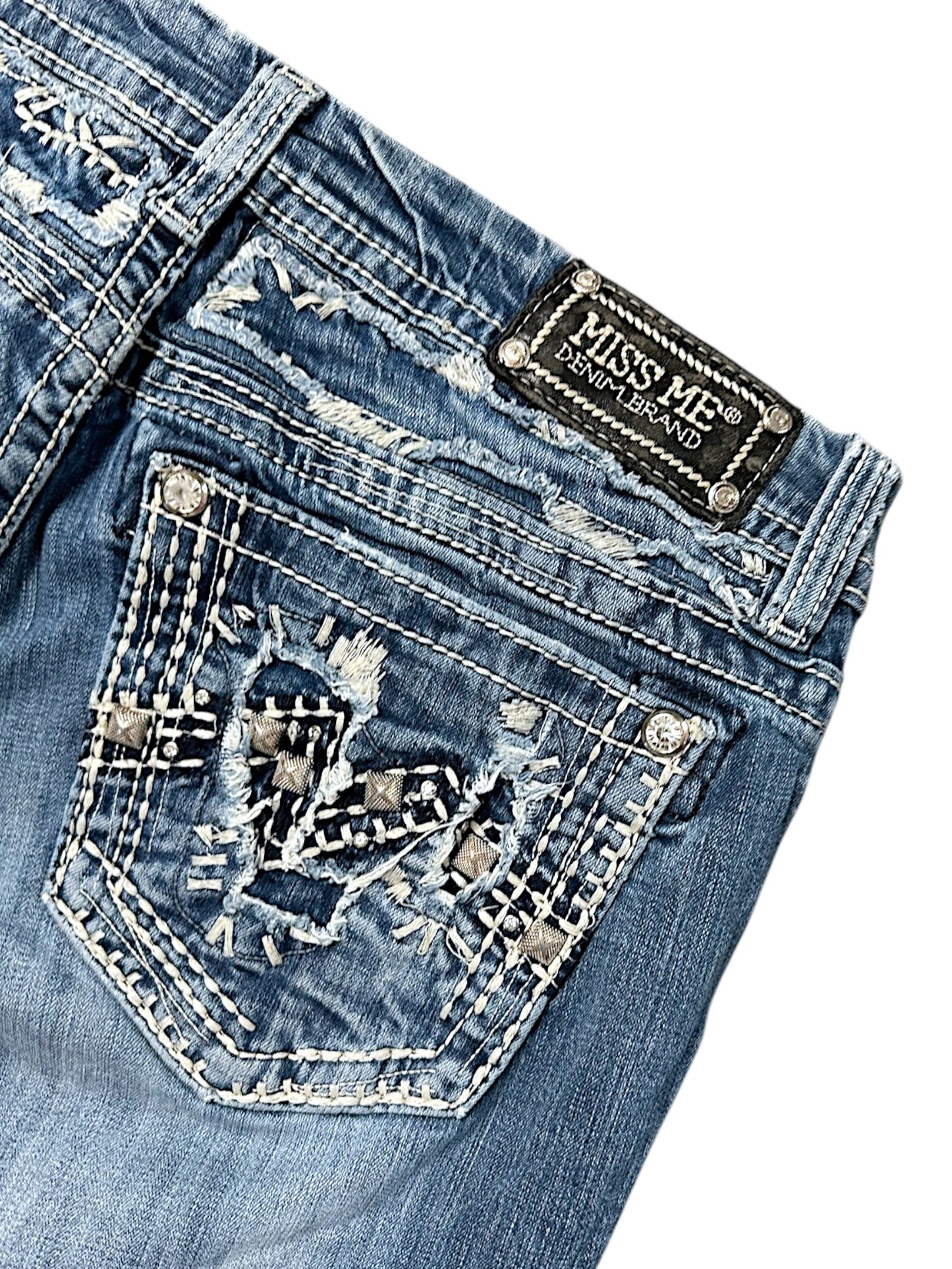 Vintage Miss Me Y2K Low Waist Bootcut / Flared Damenjeans (M)