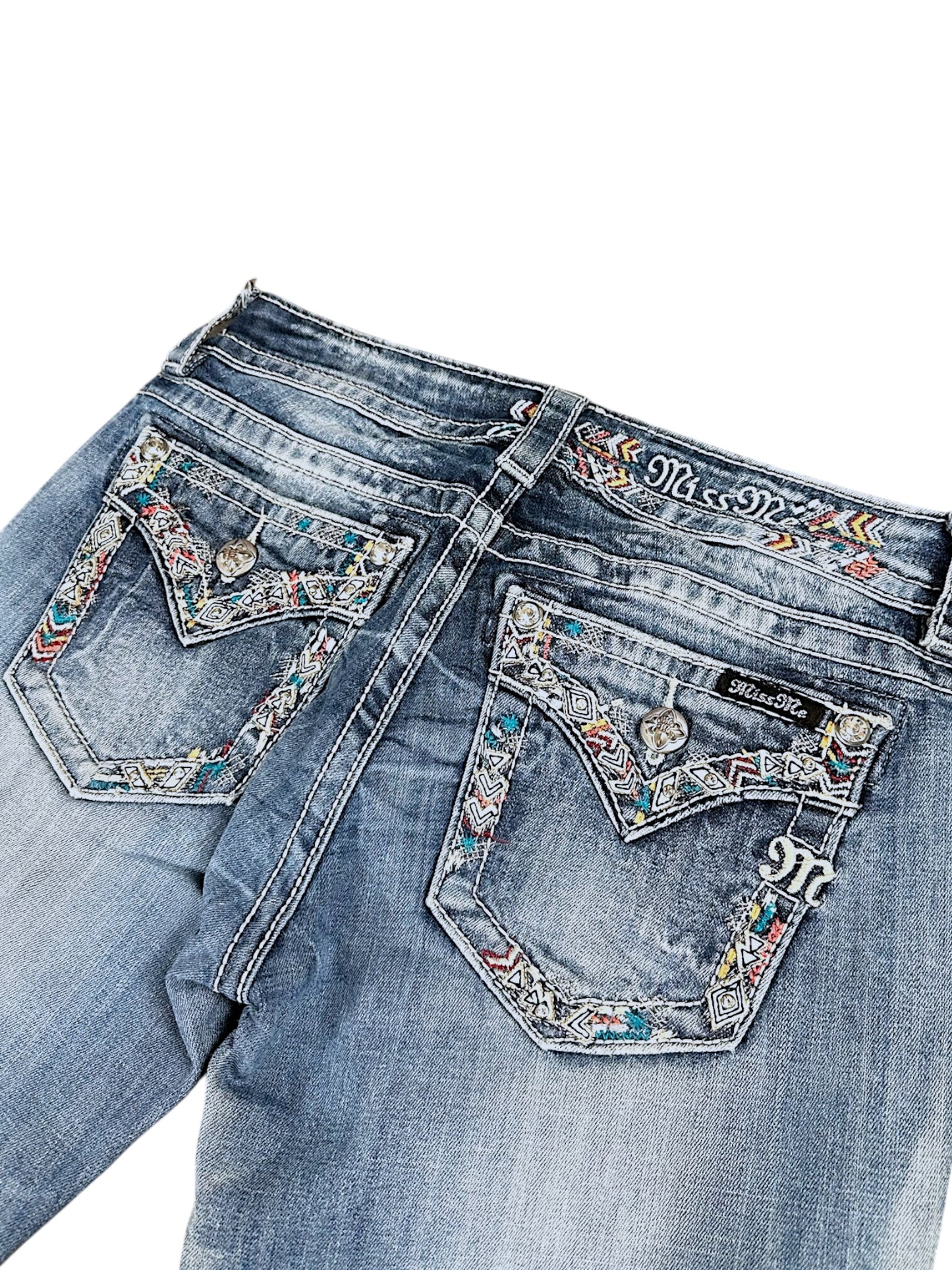 Vintage Miss Me Y2K Low Waist Bootcut / Flared Damenjeans (M)