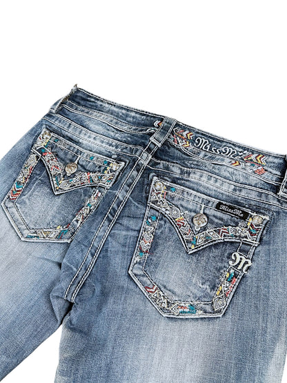 Vintage Miss Me Y2K Low Waist Bootcut / Flared Damenjeans (M)