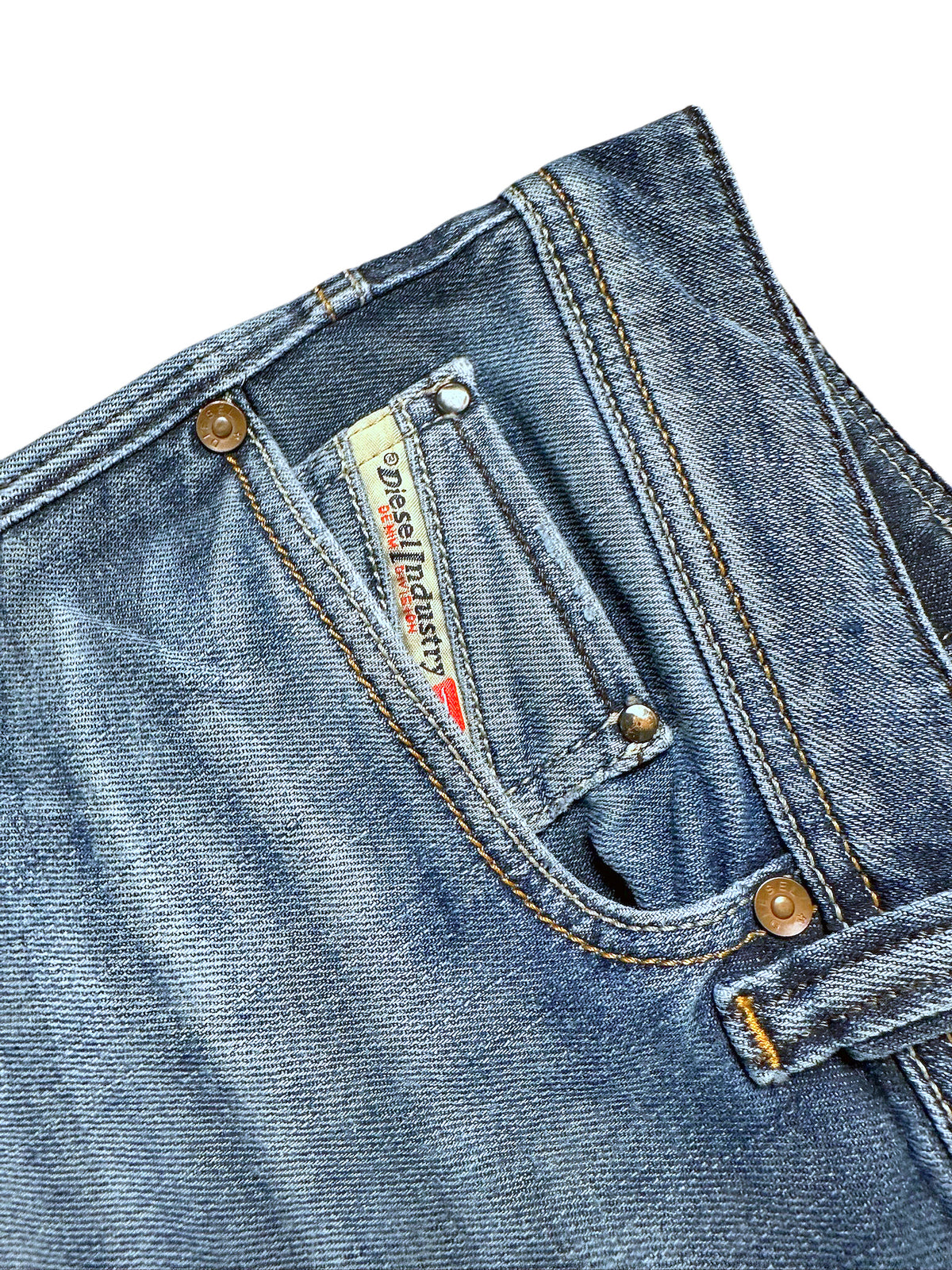 Vintage Diesel Y2K Straight Leg Jeans „Viker“ (S) – Detailaufnahme 2