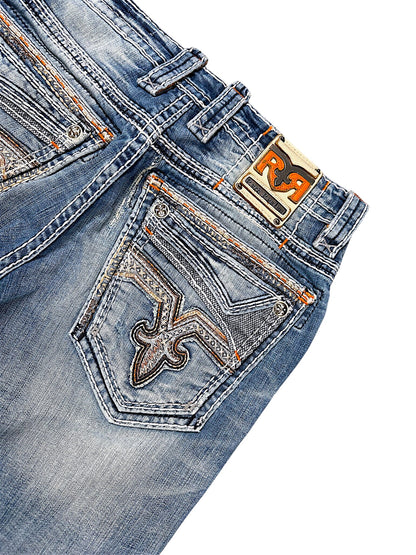 Vintage Rock Revival Y2K Straight Leg Jeans (M)