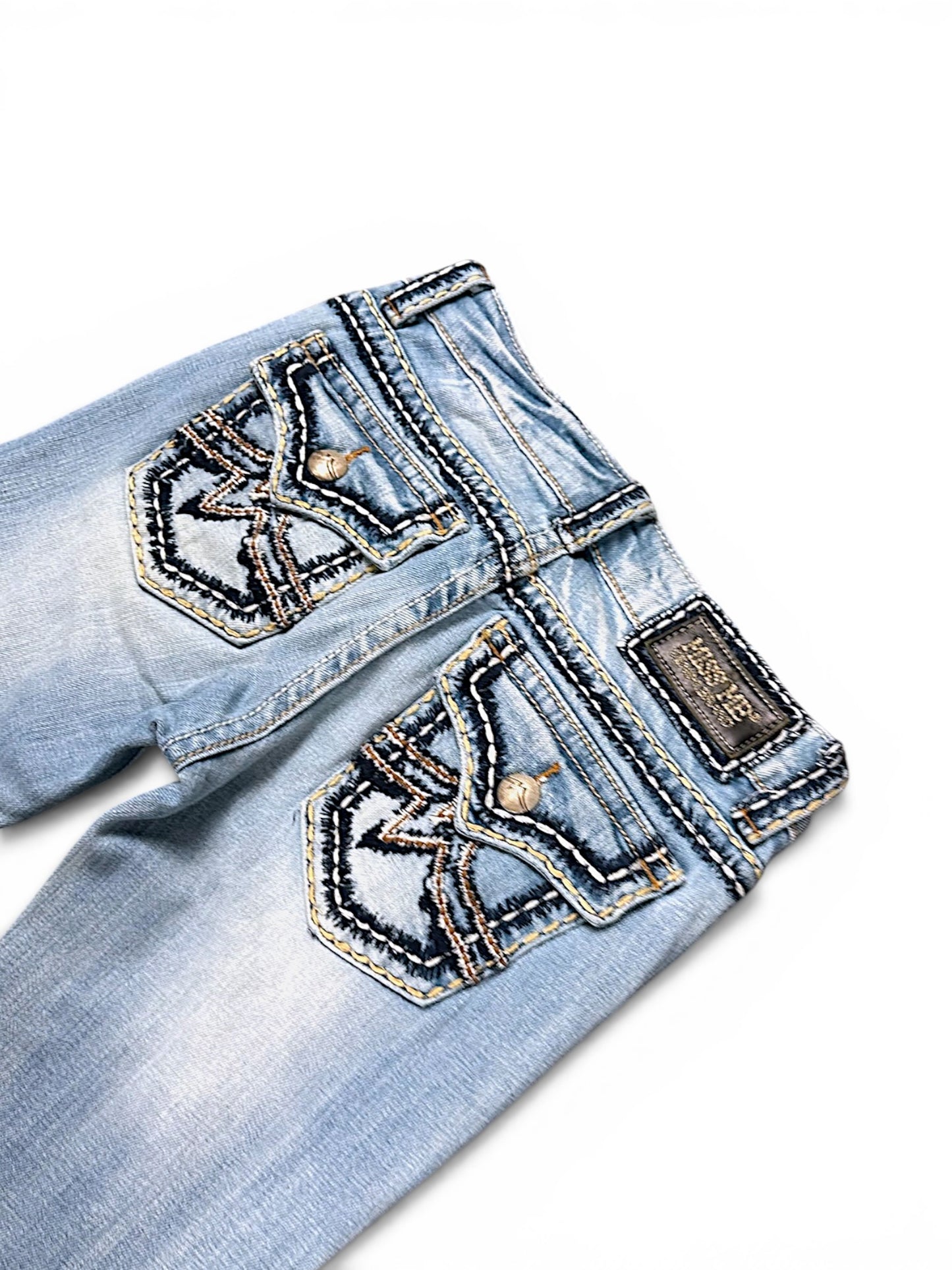 Vintage Miss Me Y2K Low Waist Bootcut Damenjeans (S)