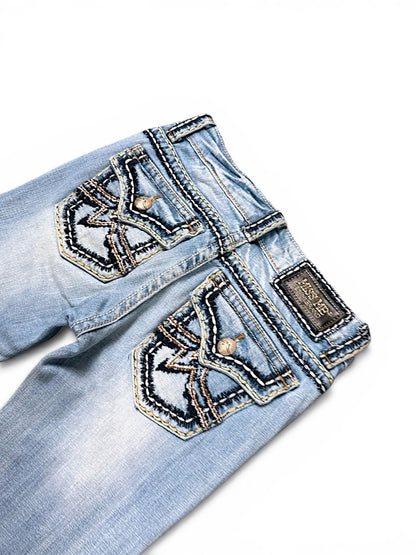 Vintage Miss Me Y2K Low Waist Bootcut Damenjeans (S)