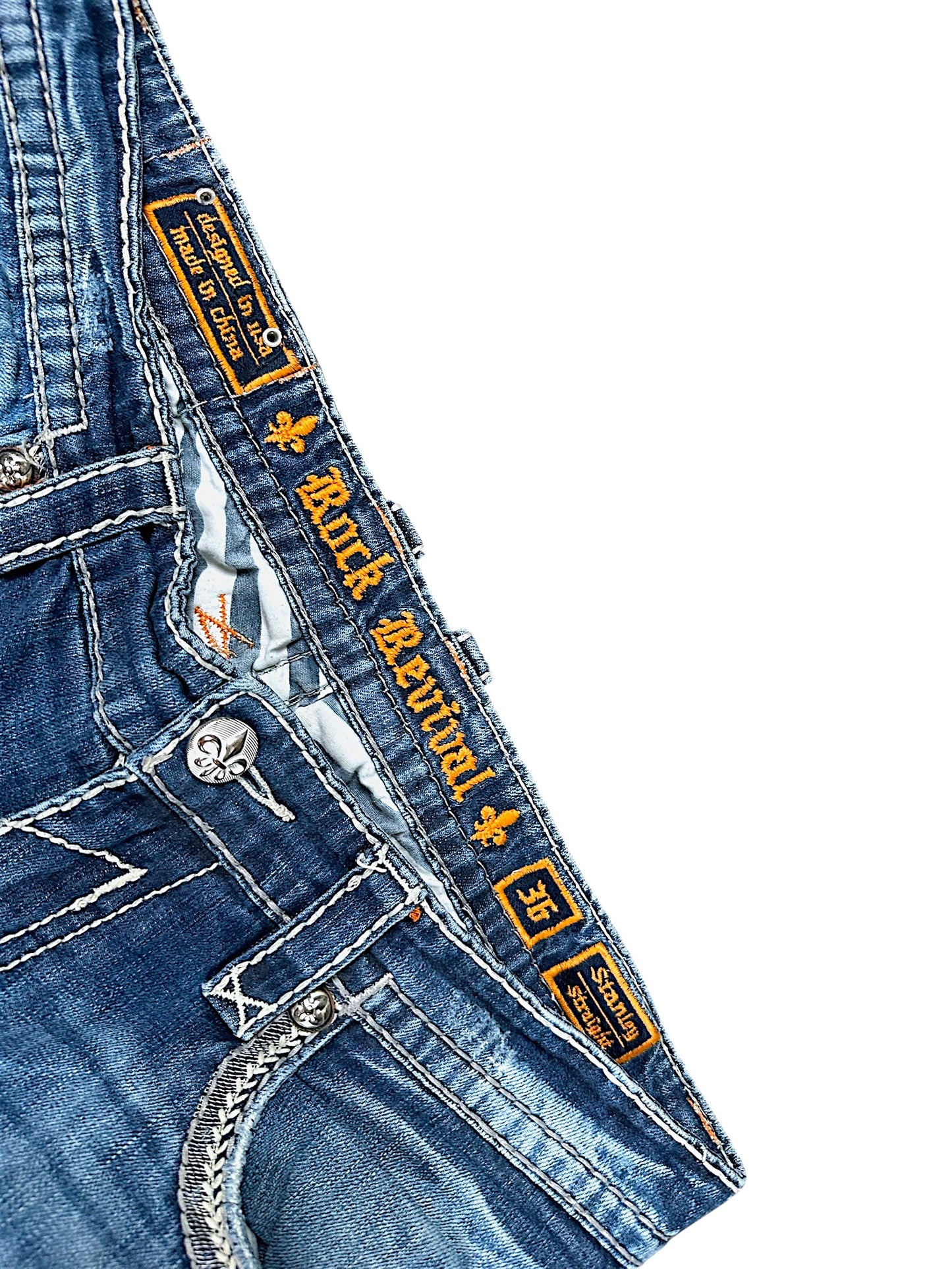 Vintage Rock Revival Y2K Baggy Jeans (L)
