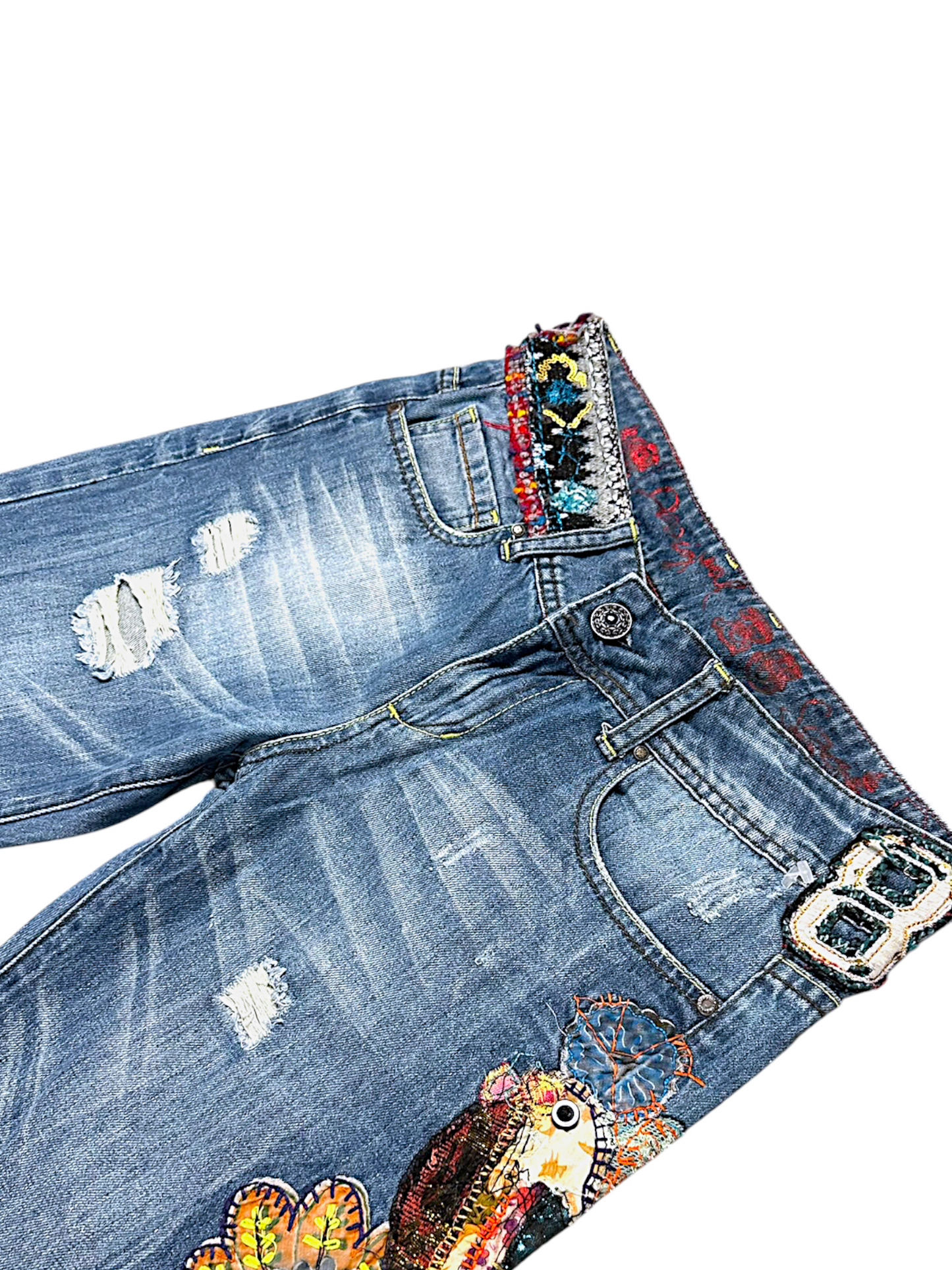 Vintage Desigual Y2K Flared Damenjeans (L)